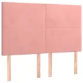 cadre de lit avec matelas Rose 140x200 cm Velours