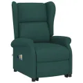 Fauteuil de massage Vert foncé Tissu