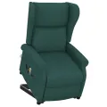 Fauteuil de massage Vert foncé Tissu