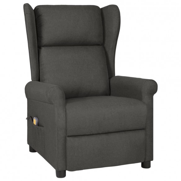 Fauteuil de massage Gris foncé Tissu