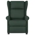 Fauteuil de massage Vert foncé Tissu