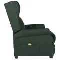 Fauteuil de massage Vert foncé Tissu