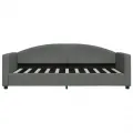 Lit de repos sans matelas gris foncé 90x190 cm tissu