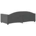 Lit de repos sans matelas gris foncé 90x190 cm tissu