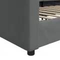 Lit de repos sans matelas gris foncé 90x190 cm tissu