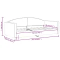Lit de repos sans matelas gris foncé 90x190 cm tissu