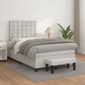 cadre de lit avec matelas Blanc 120x200cm Similicuir