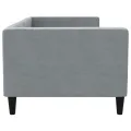 Lit de repos sans matelas gris clair 90x190 cm tissu