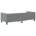 Lit de repos sans matelas gris clair 90x190 cm tissu