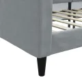Lit de repos sans matelas gris clair 90x190 cm tissu
