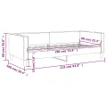 Lit de repos sans matelas gris clair 90x190 cm tissu