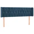 Tête de lit à LED Bleu foncé 163x16x78/88 cm Velours