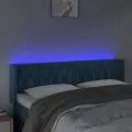 Tête de lit à LED Bleu foncé 163x16x78/88 cm Velours