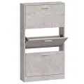 Armoire à chaussures Gris béton 59x17x108 cm Bois d'ingénierie