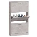 Armoire à chaussures Gris béton 59x17x108 cm Bois d'ingénierie