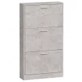 Armoire à chaussures Gris béton 59x17x108 cm Bois d'ingénierie