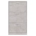 Armoire à chaussures Gris béton 59x17x108 cm Bois d'ingénierie