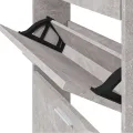 Armoire à chaussures Gris béton 59x17x108 cm Bois d'ingénierie