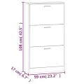 Armoire à chaussures Gris béton 59x17x108 cm Bois d'ingénierie