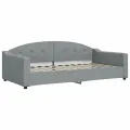 Lit de repos gris clair 100x200 cm tissu