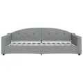 Lit de repos gris clair 100x200 cm tissu