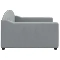 Lit de repos gris clair 100x200 cm tissu