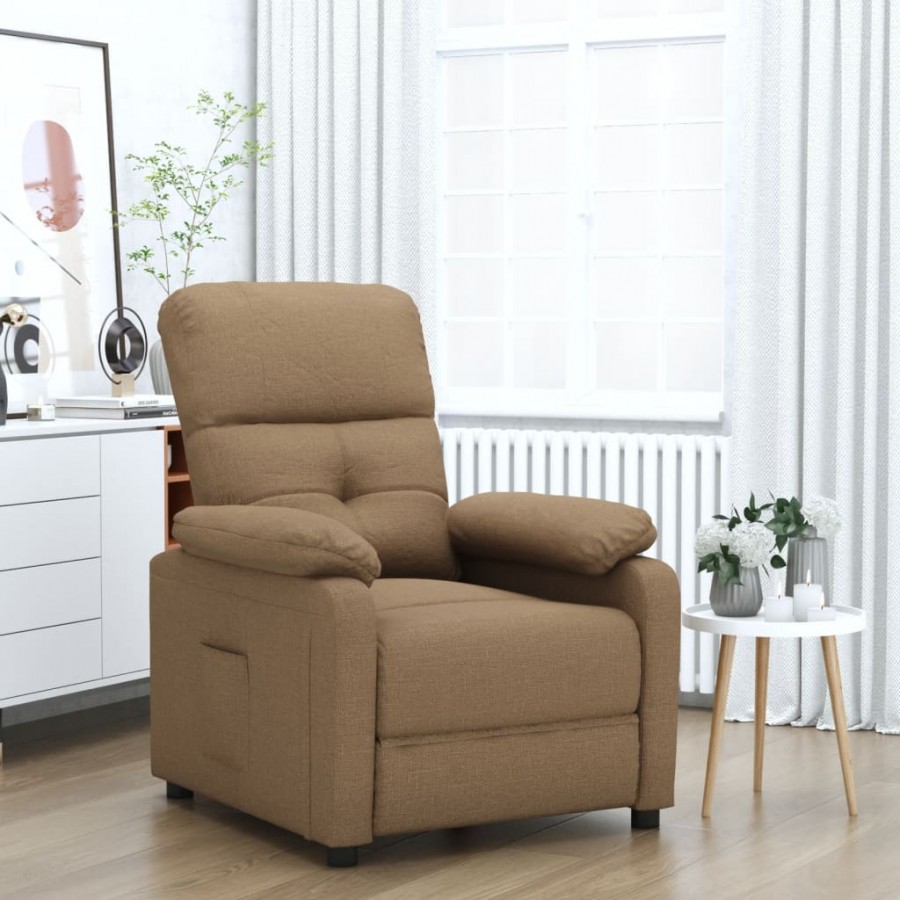 Fauteuil inclinable Marron Tissu