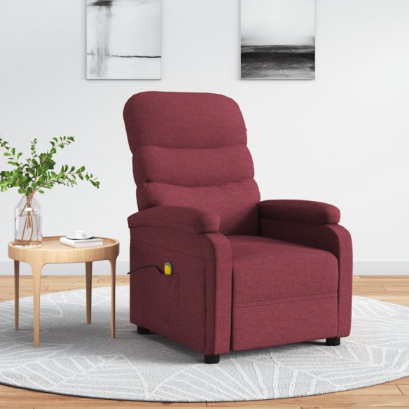 Fauteuil de massage Rouge bordeaux Tissu