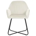 Chaises à manger lot de 2 Crème Velours