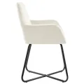 Chaises à manger lot de 2 Crème Velours