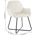 Chaises à manger lot de 2 Crème Velours