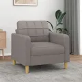 Fauteuil Taupe 60 cm Tissu