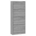 Armoire à chaussures Sonoma gris 63x24x147 cm Bois d'ingénierie