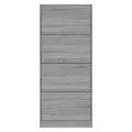 Armoire à chaussures Sonoma gris 63x24x147 cm Bois d'ingénierie