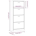 Armoire à chaussures Sonoma gris 63x24x147 cm Bois d'ingénierie