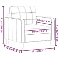 Fauteuil Jaune clair 60 cm Tissu