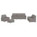 Ensemble de canapés 4 pcs avec coussins Taupe Tissu
