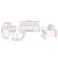 Ensemble de canapés 4 pcs avec coussins Taupe Tissu
