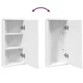 Armoire de bain à miroir d'angle blanc 30x24x60 cm