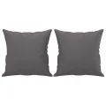 Ensemble de canapés 3 pcs avec coussins gris similicuir