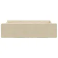 Tiroirs de lit 2 pcs crème bois d'ingénierie et tissu