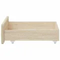 Tiroirs de lit 2 pcs crème bois d'ingénierie et tissu
