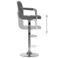 Tabouret de bar Gris clair Tissu