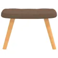 Chaise de relaxation avec tabouret Marron Tissu