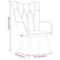 Chaise de relaxation avec tabouret Marron Tissu