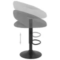 Tabourets de bar lot de 2 gris clair velours