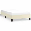 Cadre de lit sans matelas crème 90x190 cm similicuir
