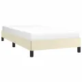 Cadre de lit sans matelas crème 90x190 cm similicuir