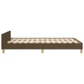Cadre de lit sans matelas marron foncé 120x200 cm tissu