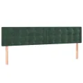 cadre de lit et matelas Vert foncé 180x200cm Velours